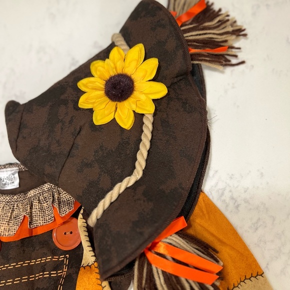 Spirit Kids Patchwork Scarecrow Costume - Brown, Orange, Cream - Picture 3 of 6